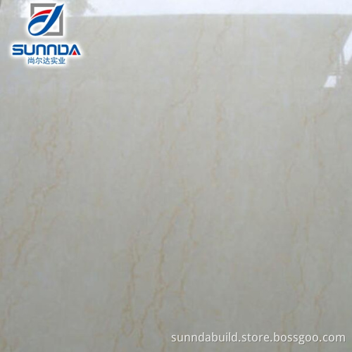 white full polished porcelain natural stone tiles half body 600x600